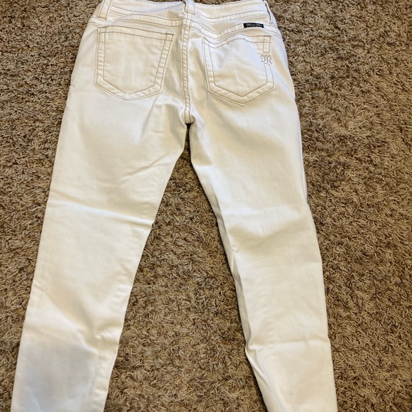 Miss Me Cream Skinny Jeans with Decorative Zips - Picture 6 of 7